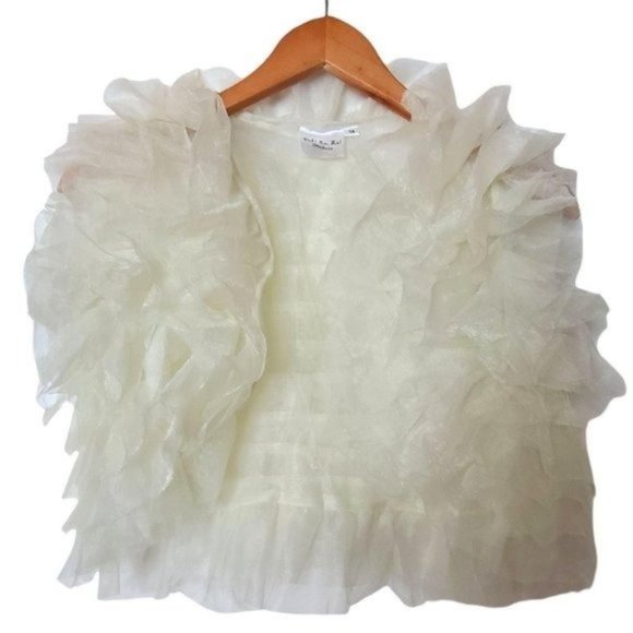 Ooh La La Couture‎ Champagne Ruffle Shrug 14 Years - Picture 3 of 5